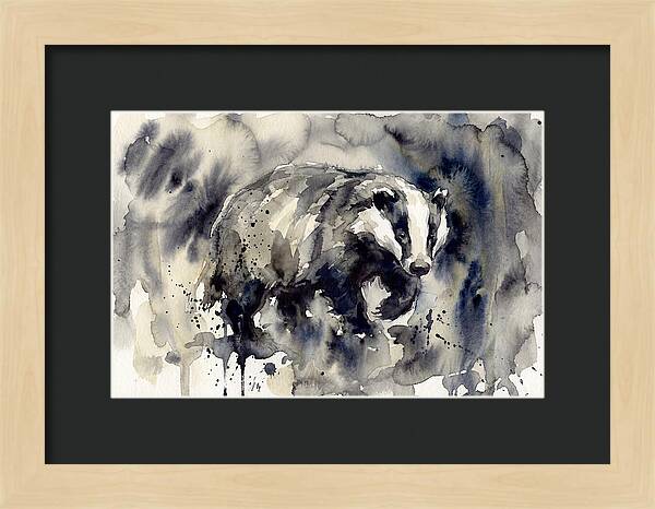 Badger In Watercolor Splendor