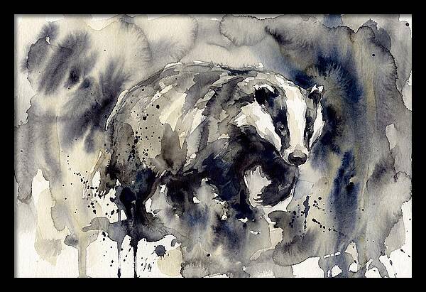 Badger In Watercolor Splendor