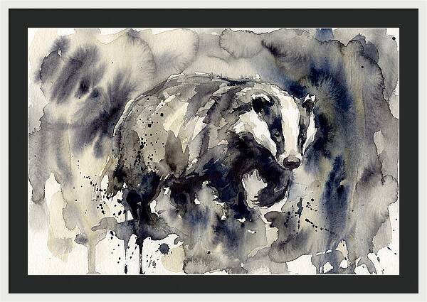 Badger In Watercolor Splendor