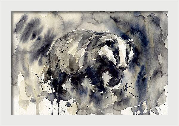 Badger In Watercolor Splendor