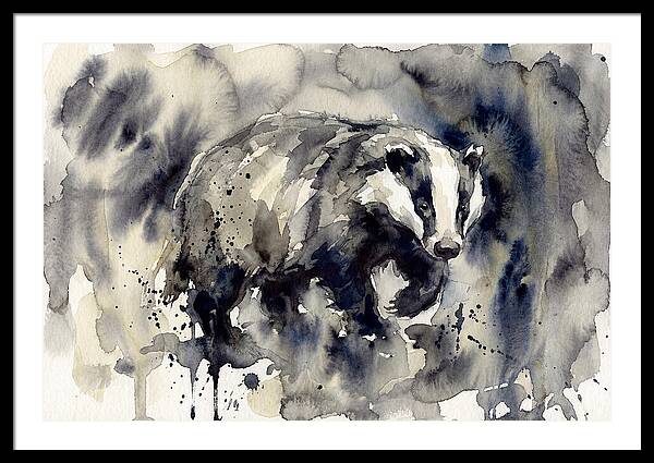 Badger In Watercolor Splendor