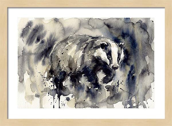Badger In Watercolor Splendor
