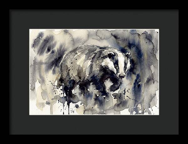 Badger In Watercolor Splendor