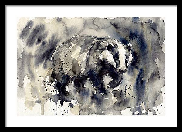 Badger In Watercolor Splendor
