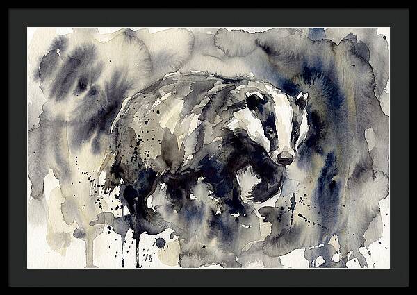 Badger In Watercolor Splendor