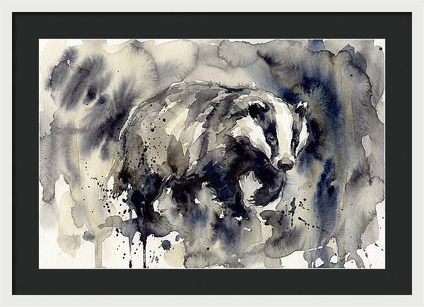 Badger In Watercolor Splendor