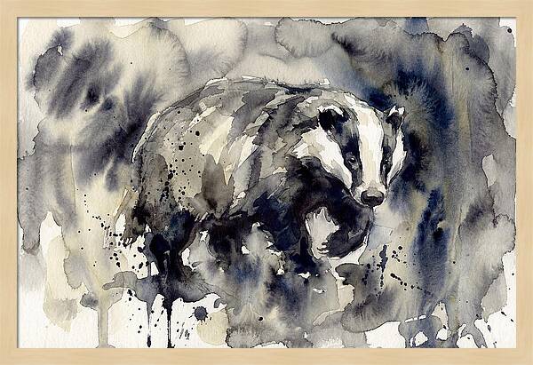 Badger In Watercolor Splendor