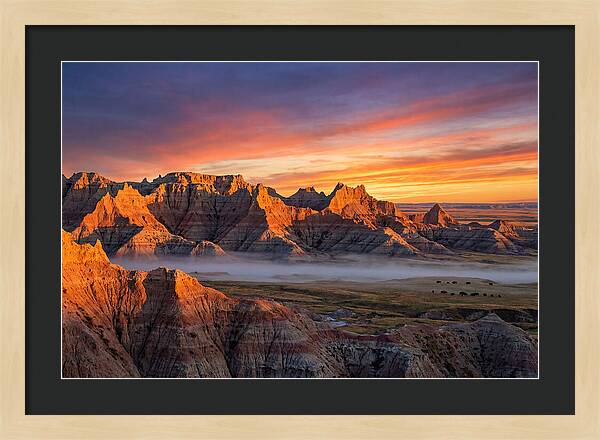 Badlands At Sunrise