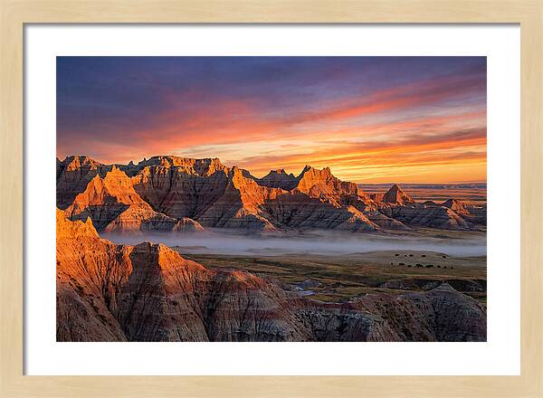 Badlands At Sunrise