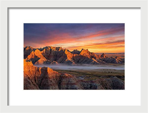 Badlands At Sunrise
