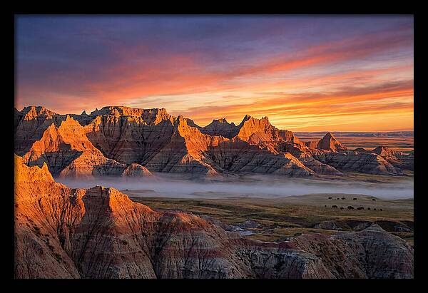 Badlands At Sunrise