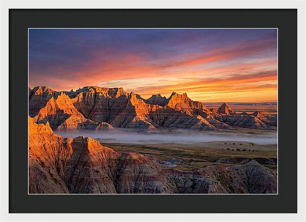 Badlands At Sunrise
