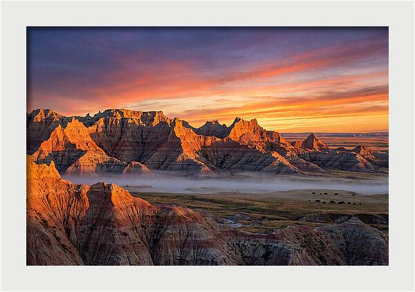 Badlands At Sunrise