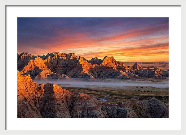 Badlands At Sunrise