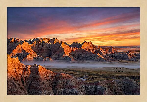 Badlands At Sunrise