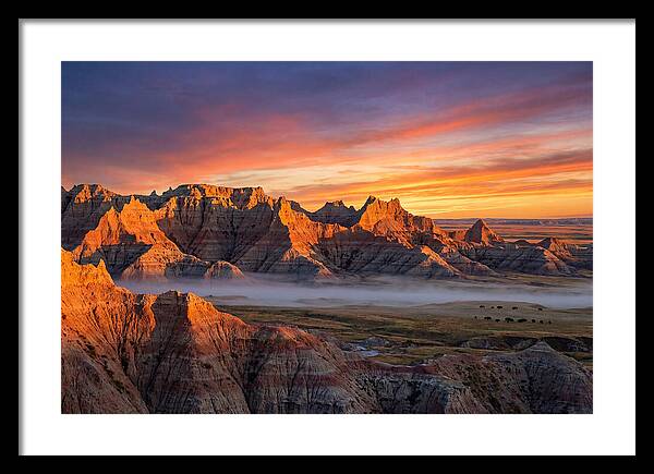 Badlands At Sunrise