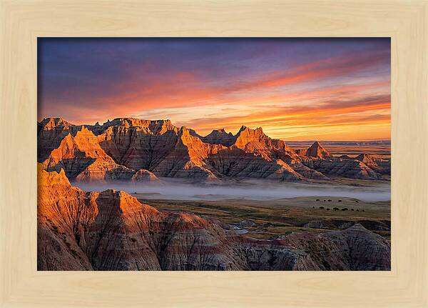 Badlands At Sunrise