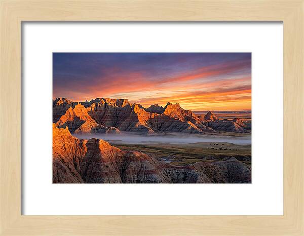Badlands At Sunrise
