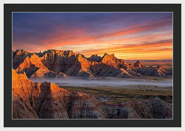 Badlands At Sunrise