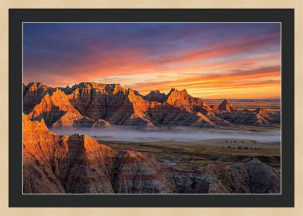 Badlands At Sunrise