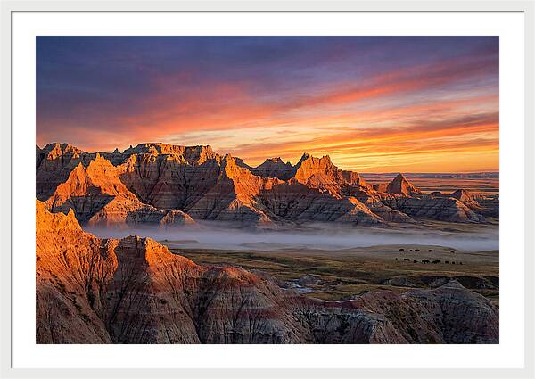 Badlands At Sunrise