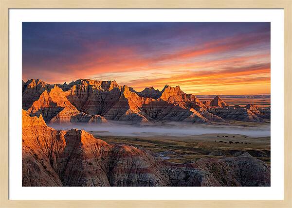 Badlands At Sunrise