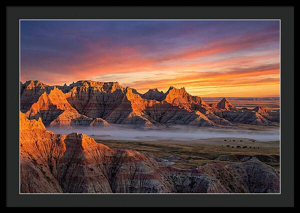 Badlands At Sunrise