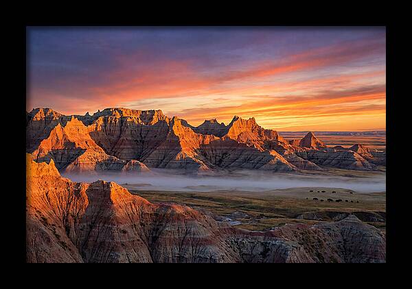 Badlands At Sunrise