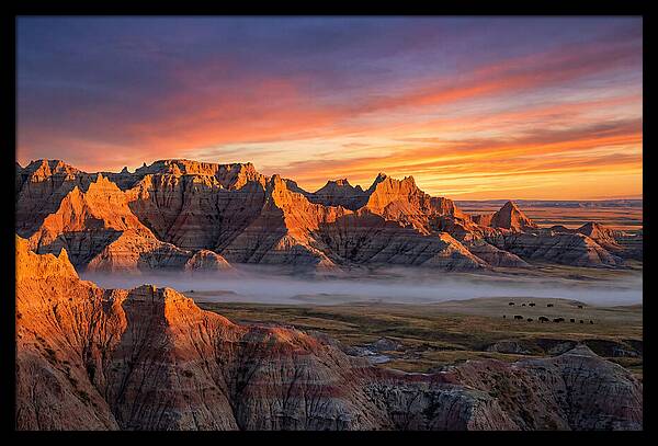 Badlands At Sunrise