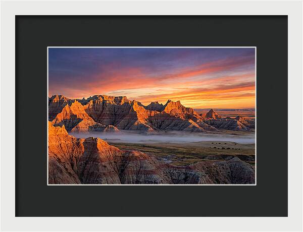 Badlands At Sunrise