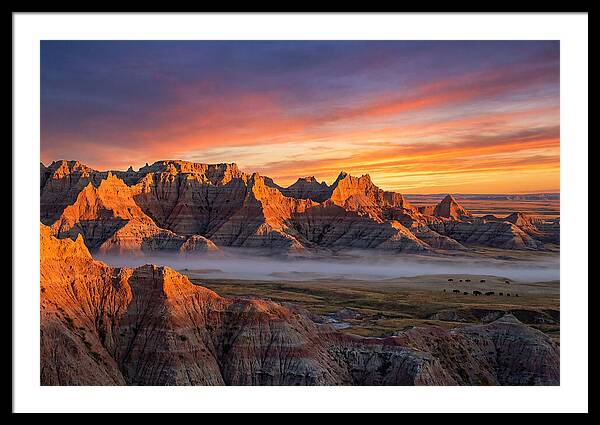 Badlands At Sunrise