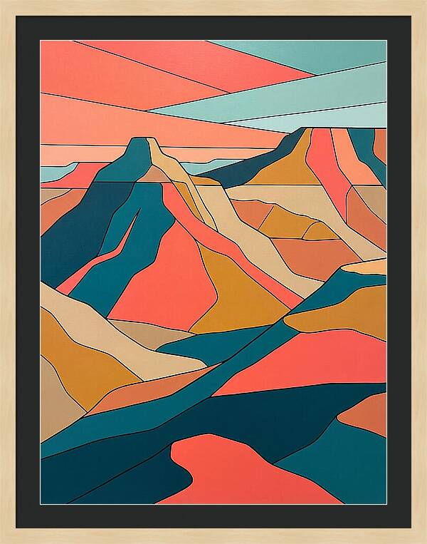Badlands Landscape Abstract