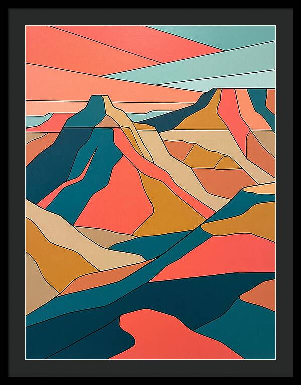 Badlands Landscape Abstract