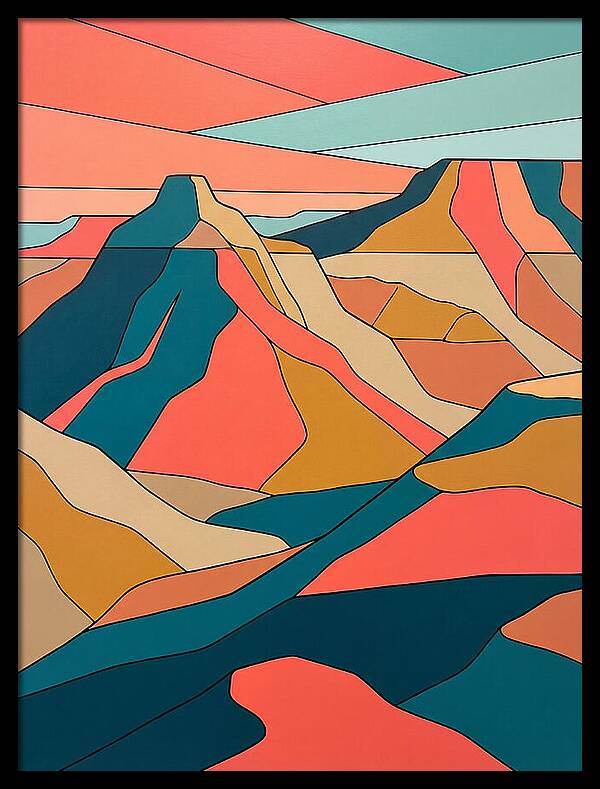 Badlands Landscape Abstract