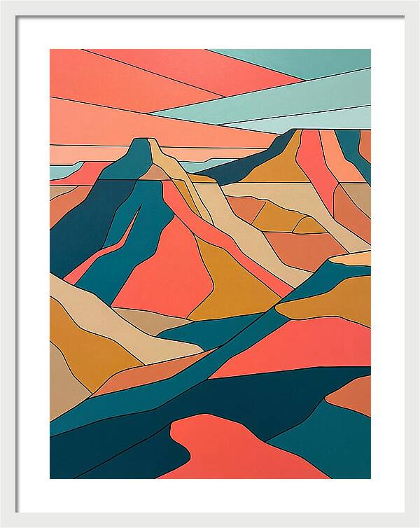 Badlands Landscape Abstract