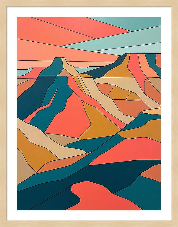 Badlands Landscape Abstract