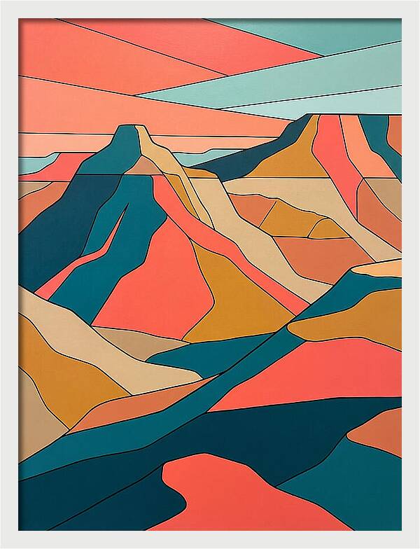 Badlands Landscape Abstract
