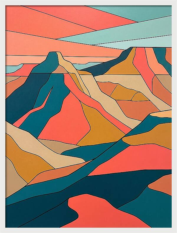 Badlands Landscape Abstract