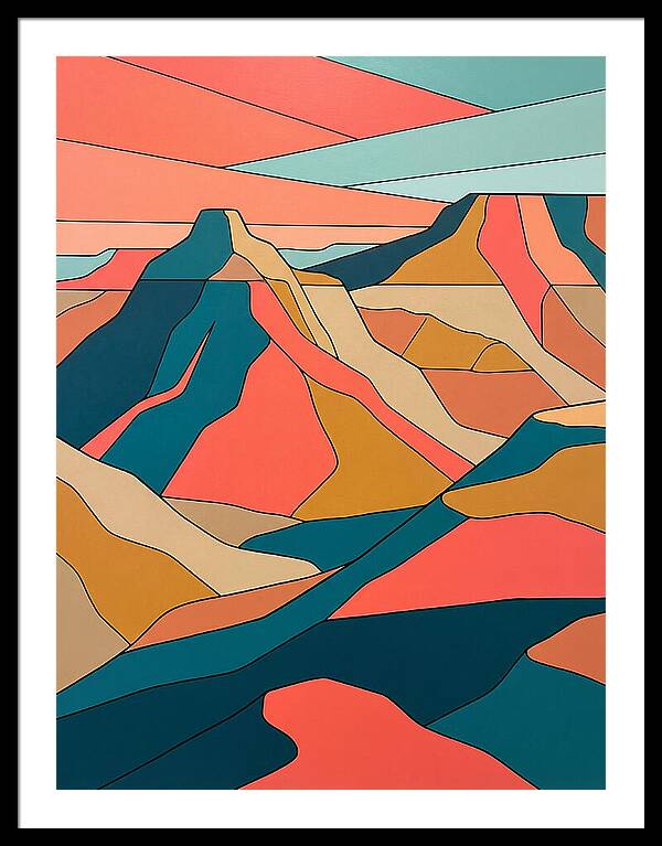 Badlands Landscape Abstract