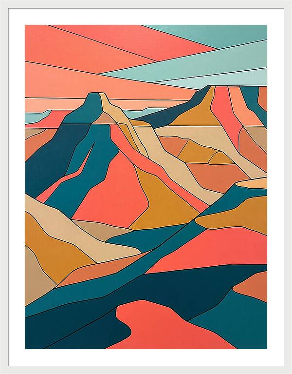 Badlands Landscape Abstract