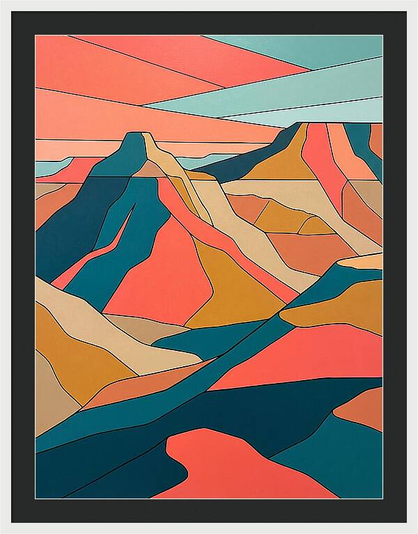 Badlands Landscape Abstract
