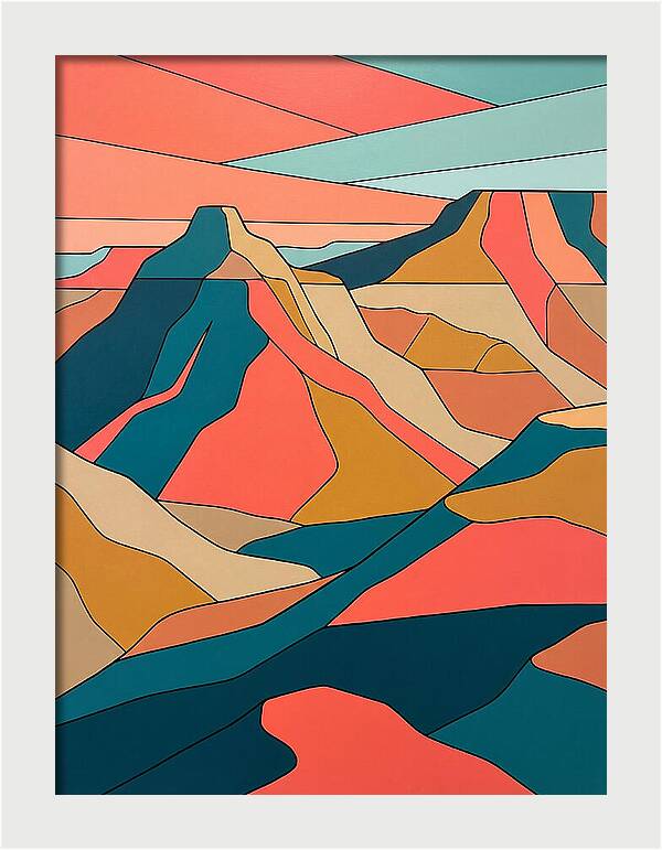 Badlands Landscape Abstract