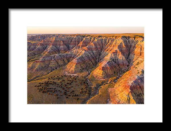 Badlands Landscape At Dusk