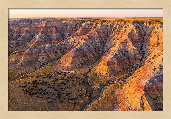 Badlands Landscape At Dusk