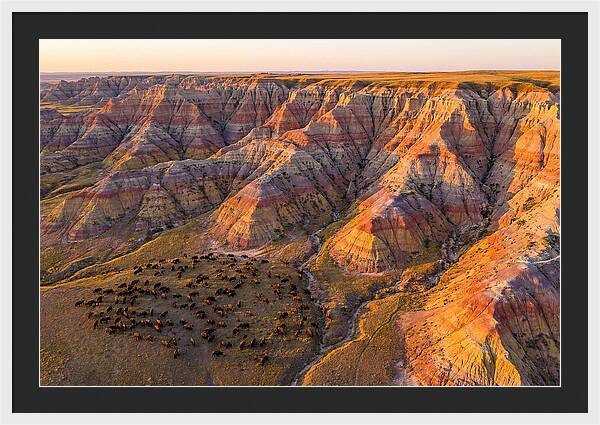 Badlands Landscape At Dusk