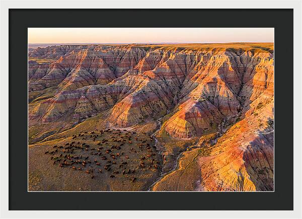Badlands Landscape At Dusk