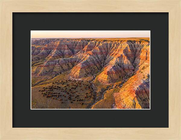 Badlands Landscape At Dusk