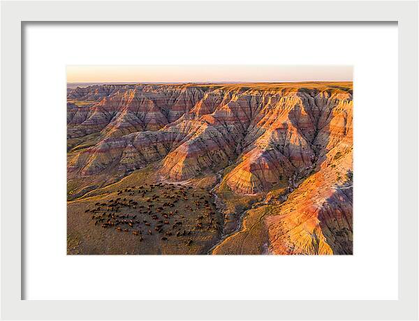 Badlands Landscape At Dusk