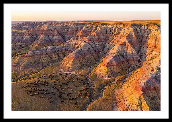 Badlands Landscape At Dusk
