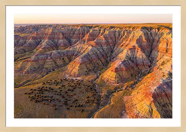 Badlands Landscape At Dusk